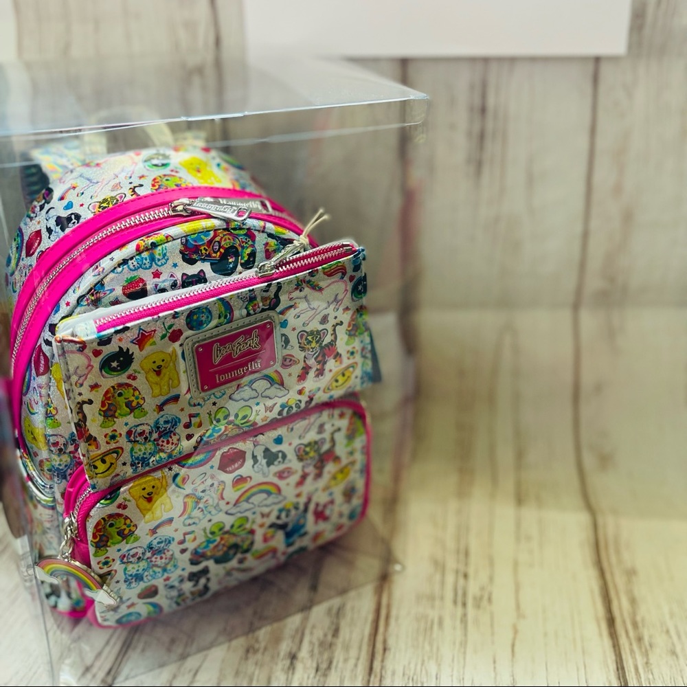 Lisa Frank Backpack and Wallet Loungefly